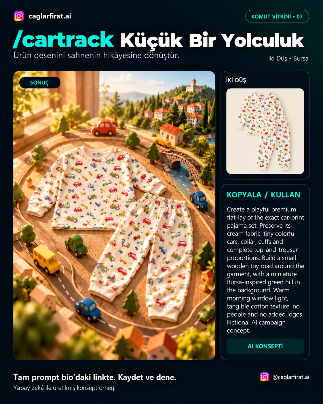 Küçük Bir Yolculuk — @caglarfirat.ai AI konsepti ve prompt görseli.