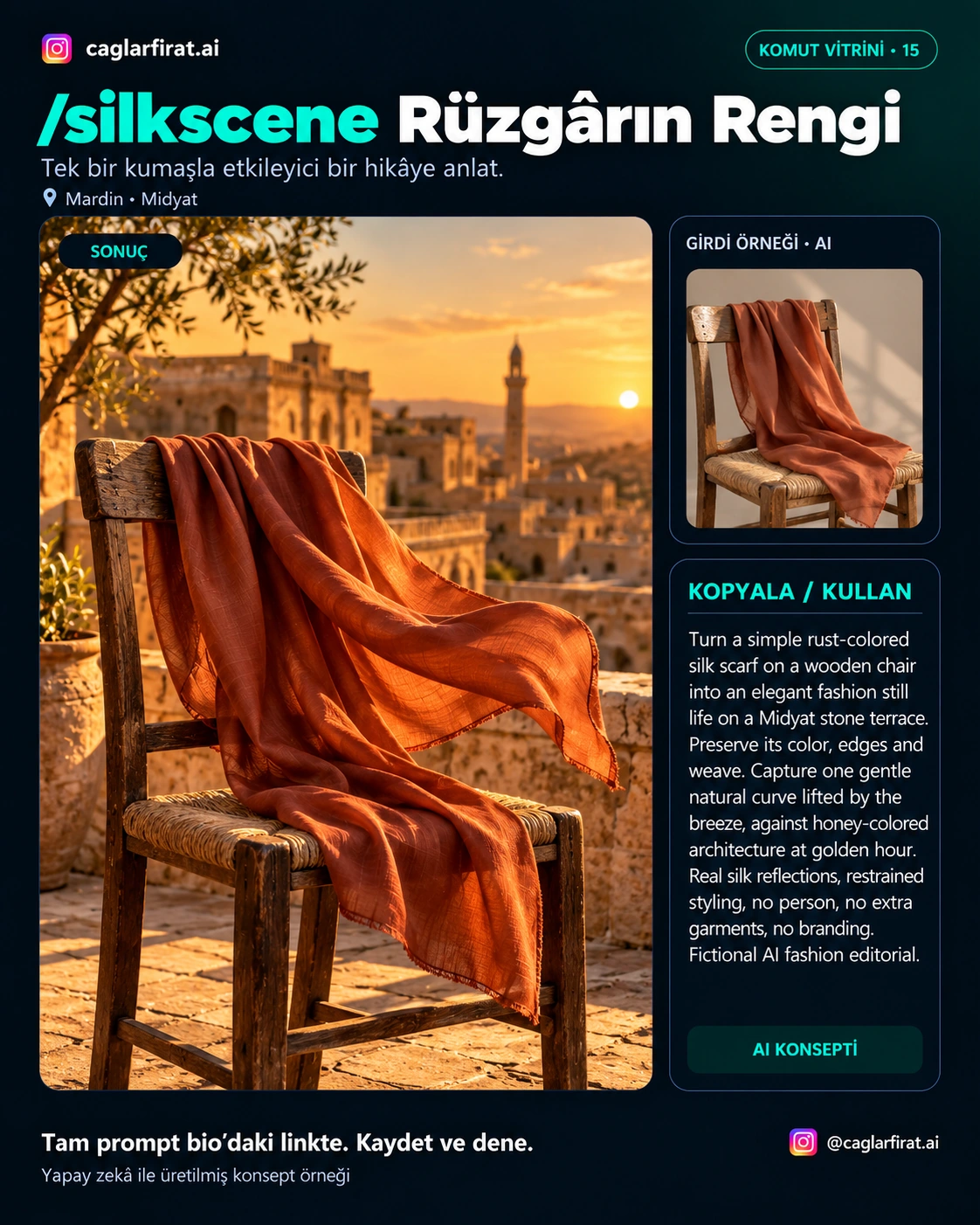 Rüzgârın Rengi — @caglarfirat.ai AI konsepti ve prompt görseli.