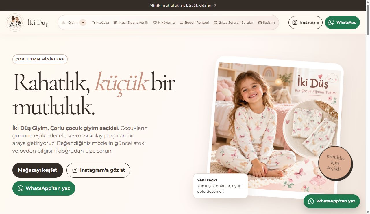 İki Düş Giyim — Ana sayfa